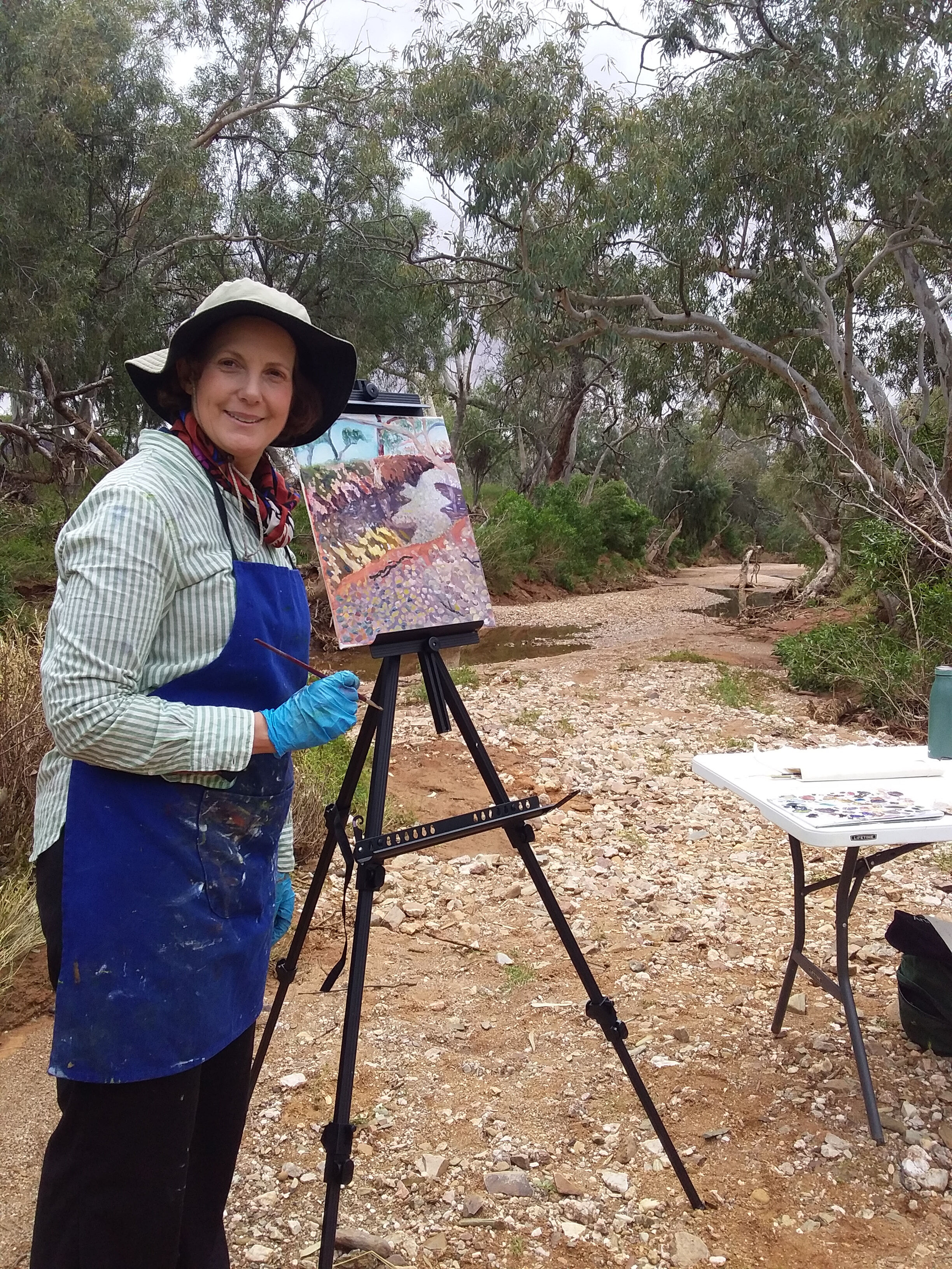 Painting in the Dry Creek Bed, Fowler's Gap
