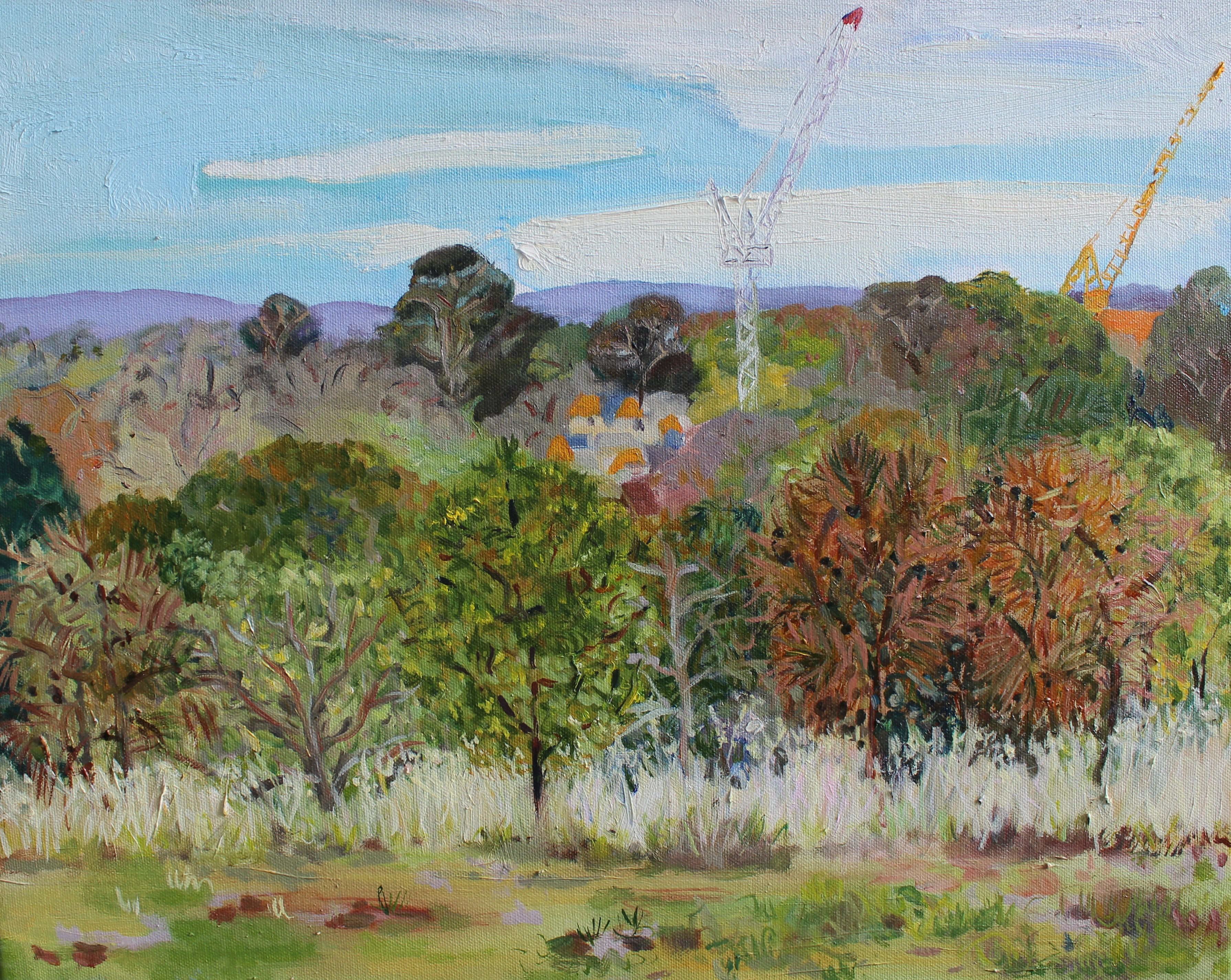Justine Siedle 51 x 40.5 cm .JPG A new world emerges while an old world dissappears. On the Hilll in Kew 1