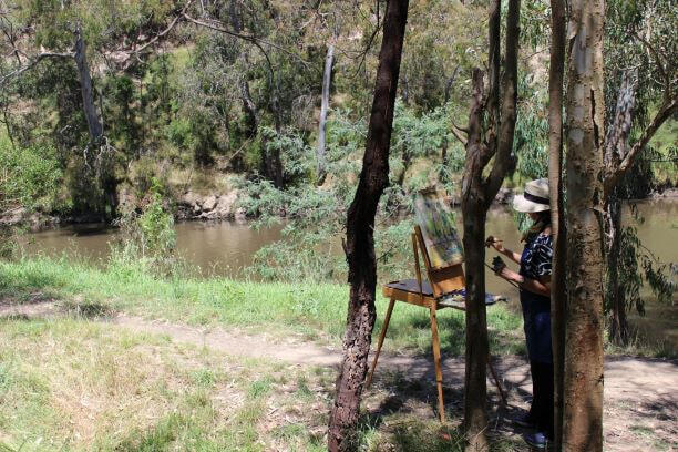 Justine Siedle Work in Process,. Yarra River overlooking Kew. - Copy